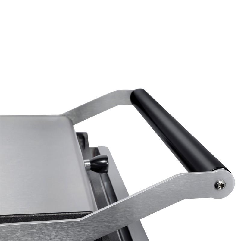 Grill panini simple Petit modèle 260x240mm 2 plaques rainurées Sofraca_3
