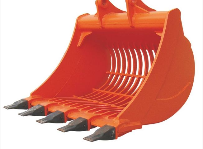 Godet claire-voie 17 pour pelle hydraulique - Fravizel - Matériau résistant_3