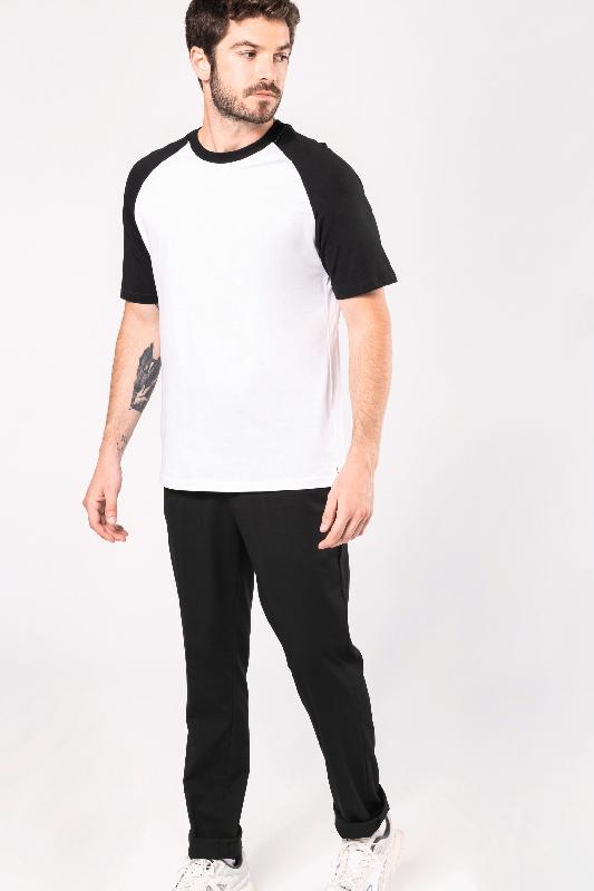 Baseball - T-shirt bicolore manches courtes - 100% coton - Réf: K330 - Kariban_3