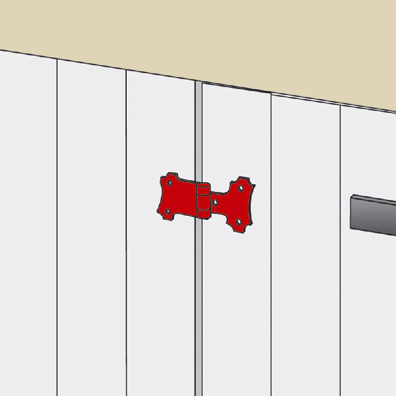 Charnière à visser en acier noir pour volets