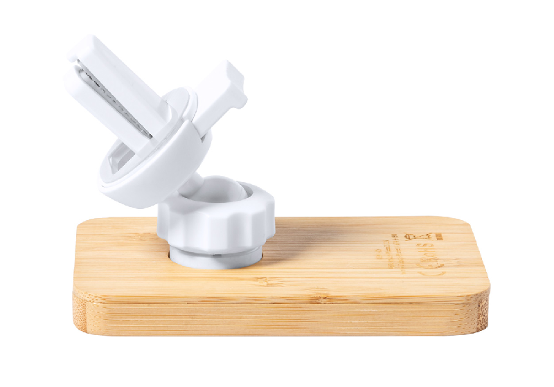 Chargeur support téléphone pour voiture - magnétique en bambou avec chargeur rapide 15W et fixation réglable_3