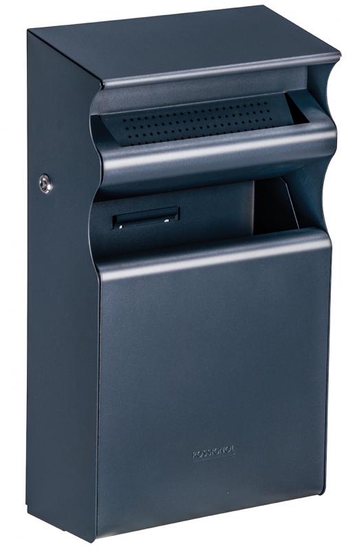 Cendrier corbeille mural - 2L/15L - Kopa en acier poudré anti-UV avec serrure à clé triangulaire_3