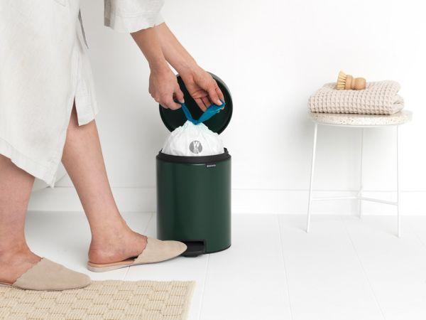 Poubelle à pédale newIcon Brabantia - 5 litres - Pine Green - XS - Anti-odeurs et stable_3