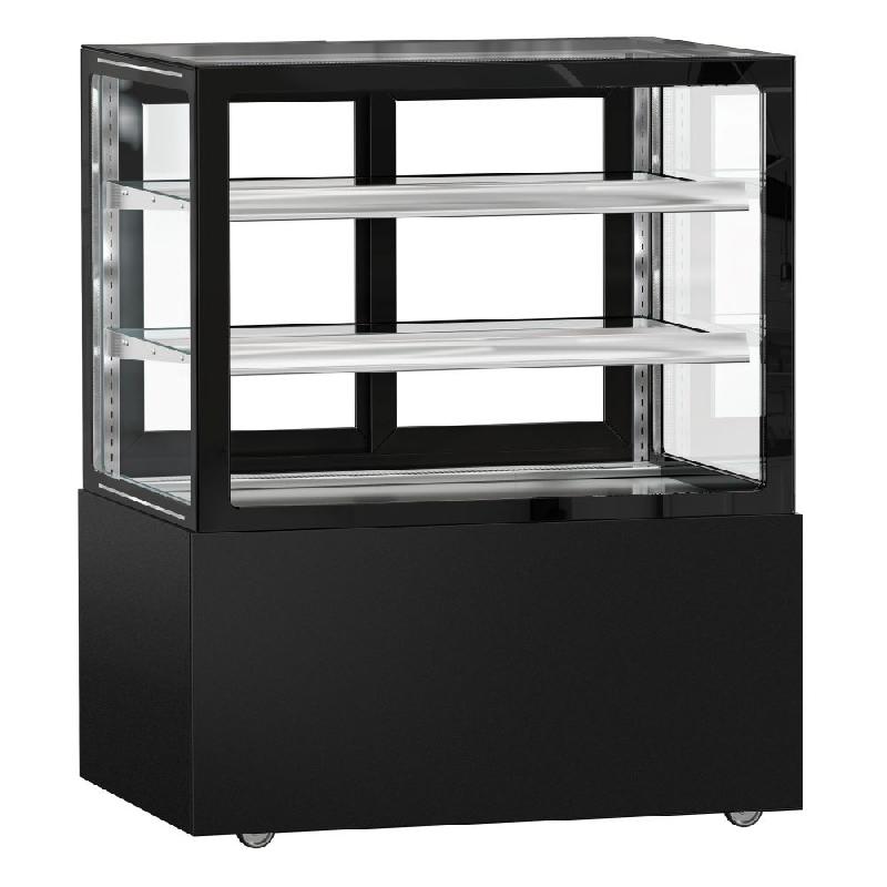 Vitrine réfrigérée pour pâtisserie MADRID - 1000 mm - 2 étagères - Noir_3