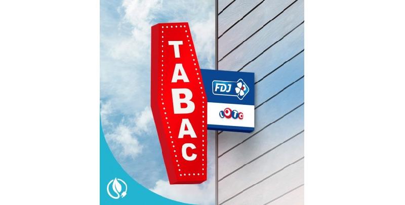Enseigne drapeau lumineuse Tabac LOTO - 3 tailles disponibles - Garantie 3 ans_3