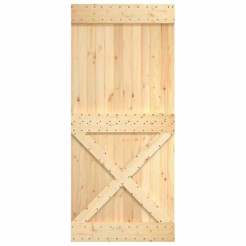 Vidaxl porte narvik 100x210 cm bois massif de pin 154447_3