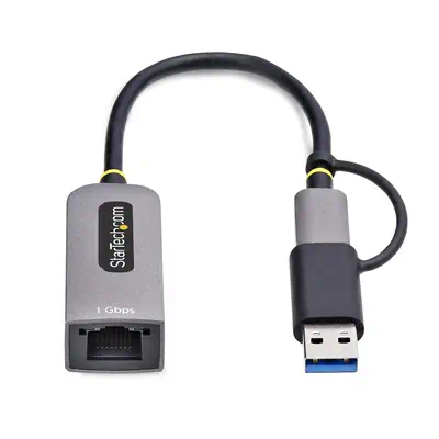 Adaptateur USB-C vers Ethernet avec Dongle USB-A, 10/100/1000Mbps, Adaptateur Réseau USB 3.0 vers Gi_3