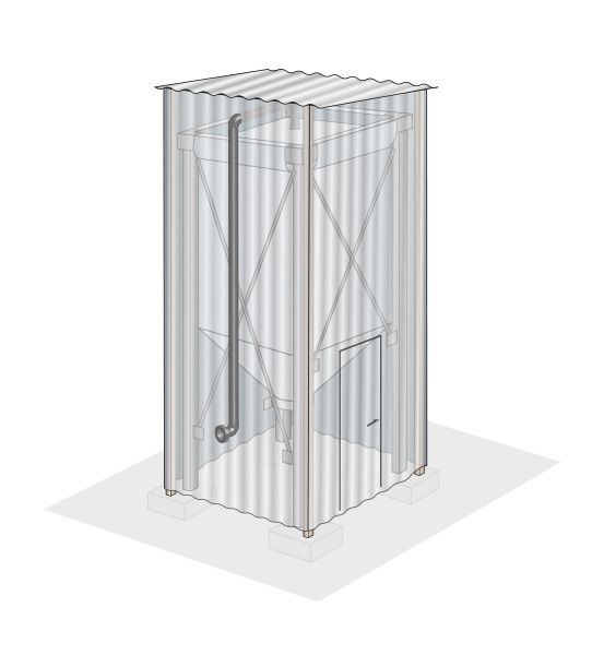 Flexilo extérieur avec protection contre les intempéries pour granulés de bois