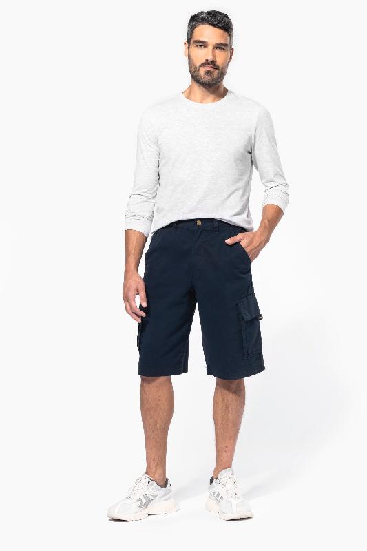 Short multipoches en coton twill - Kariban - Réf: K777 - Aspect vieilli unique_3
