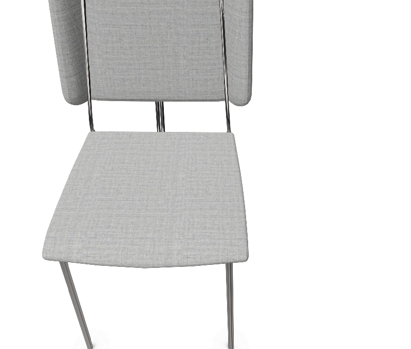Chaise visiteur tapissée Frankie - Gris_3