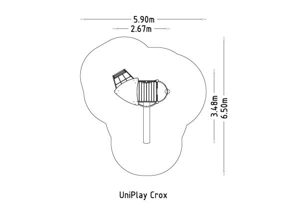 Structure multi-jeux 5 à 12 ans - Uniplay Crox - 8048386 - Hags - Poteaux et panneaux bois - Fondation à enterrer_3