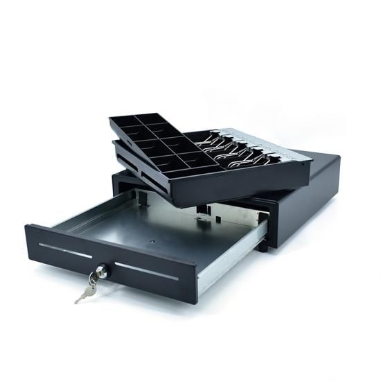 G4142b - Tiroir caisse en métal - Gilong - électronique avec plateau en aluminium 410x420x100 mm_3