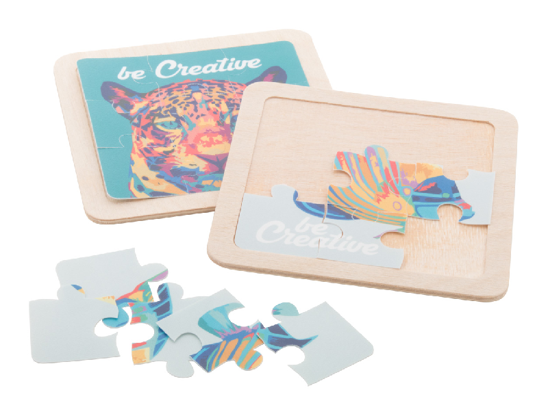 Puzzle en bois et plastique - 9 pièces - Marquage possible - Impression UV Led incluse_3