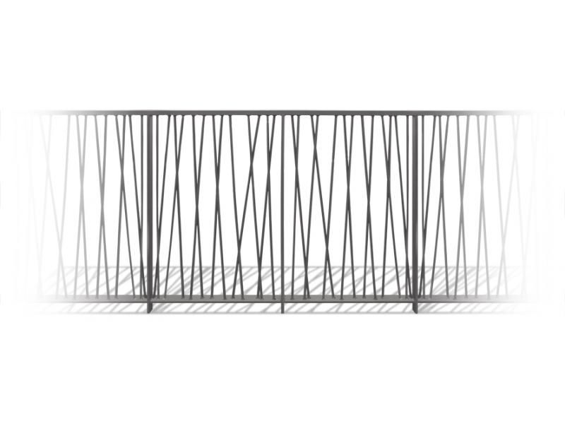 GC3300 Barrières urbaines - Urban'NT - en acier avec montants en fer plat et main courante en tube_3