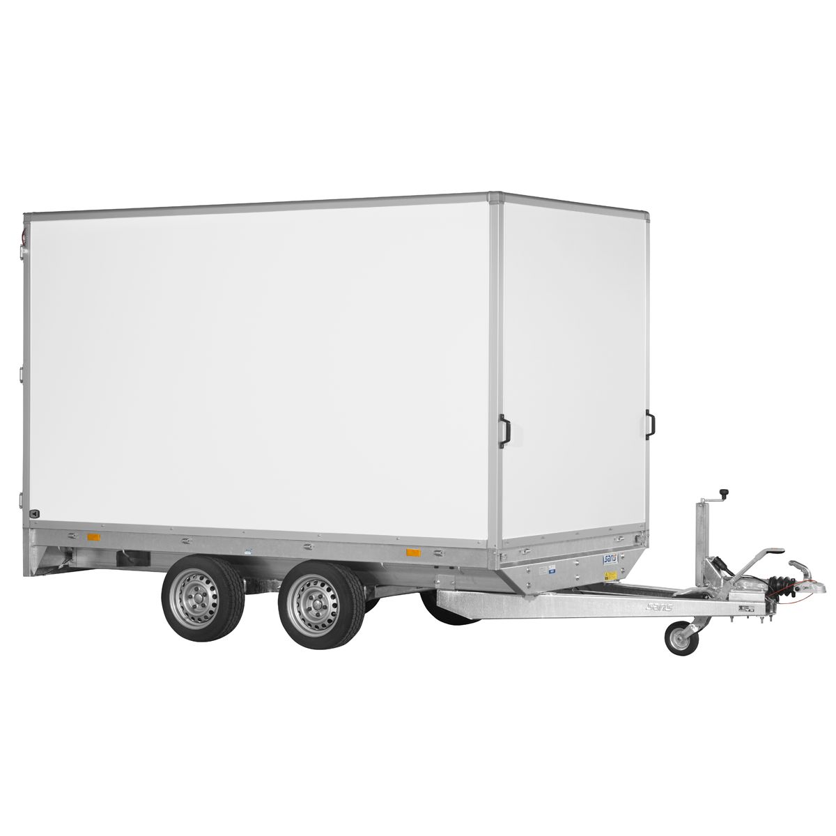 PS1520 - Remorque fourgon en bois Saris - 2000 kg - Double essieu - Freinée_3