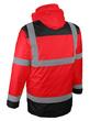 Parka/veste amovible haute visibilité 4x1 - manches longues amovibles - bicolore rouge/noir_3