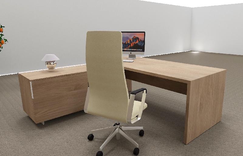 Bureau d'angle T45 avec desserte - Quadrifoglio - 212, Gauche, Orme_3