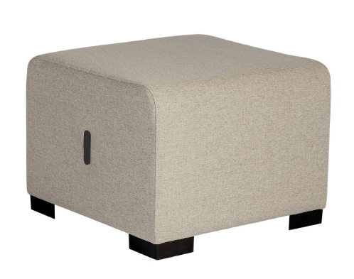 Pouf 1 place - Structure bois (pin) - Assise mousse polyuréthane - Revêtement tissu - Anti feu - Normé OEKO TEX - Patins antidérapants_3