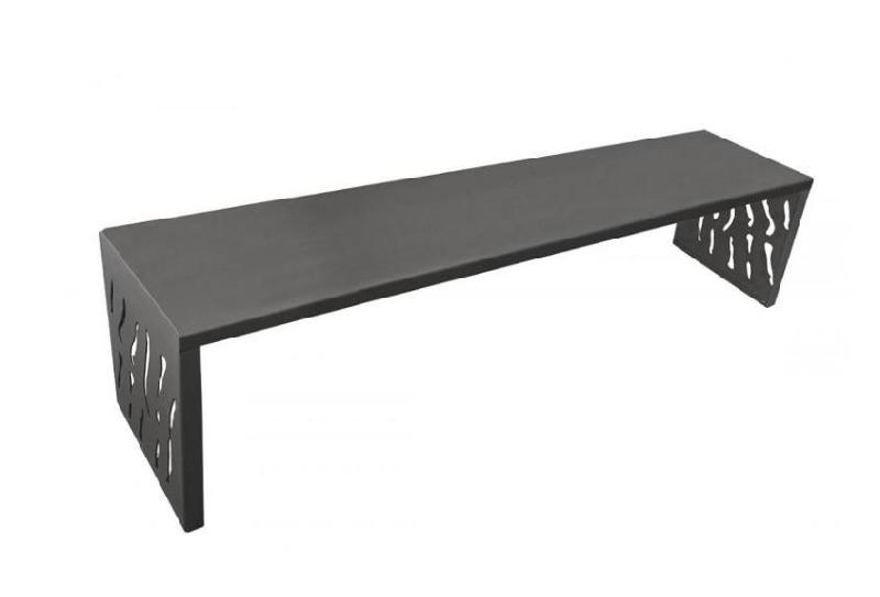 Banquette Florence - Structure en acier - Hauteur assise 450 mm - Longueur 1800 mm - Bois exotique - 2/3 places_3