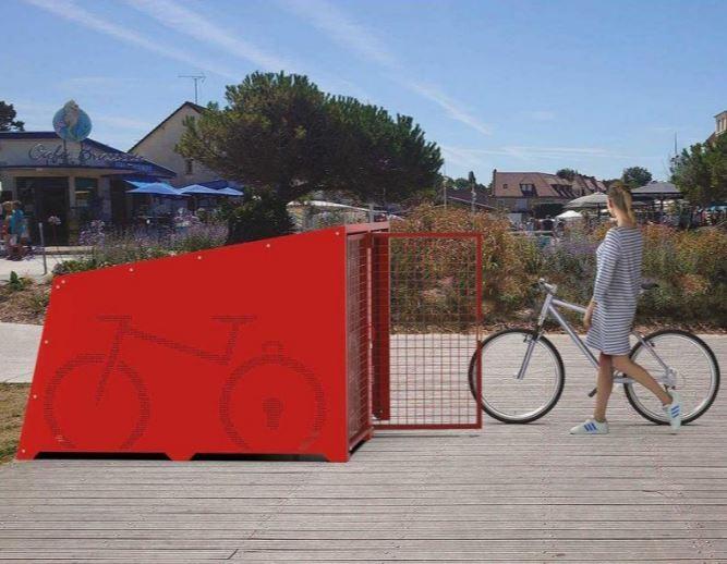 Box à vélos - Structure en tôle galvanisée - Fabrication Française - Dimensions : H:1450mm x l:1820mm x P:2055mm_3