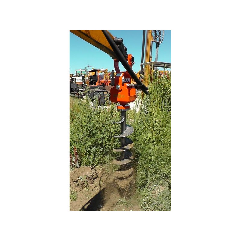 Tarière pour mini-pelle avec rotation 2.8 tours/litre