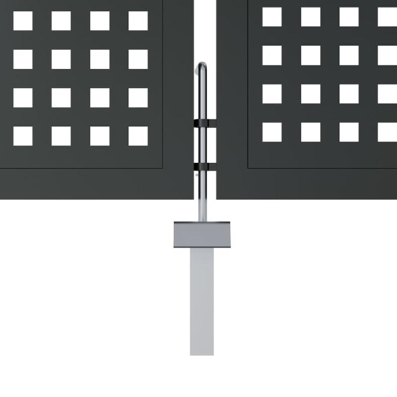 Vidaxl portail de jardin anthracite 300x225 cm acier 154569_3