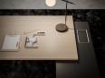 Bureau exécutif moderne avec voile de fond inclus