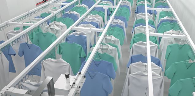 Distributeur automatique de vêtements suspendus pour uniformes du personnel, DAV_3