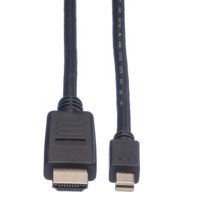 VALUE Mini DisplayPort Câble, Mini DP - HDTV, M/M, noir, 3 m_3