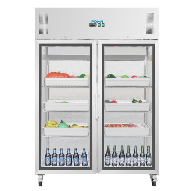 Armoire réfrigérée positive - 2 portes vitrées - GN 2/1 - 770 L | Polar - CW198_3