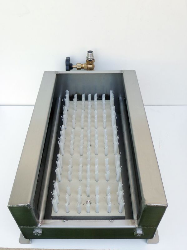 Lave-chaussures avec bassine - Acier inoxydable - Adapté pour 1 à 3 personnes - Brosses de nettoyage et système de régulation d'eau_3