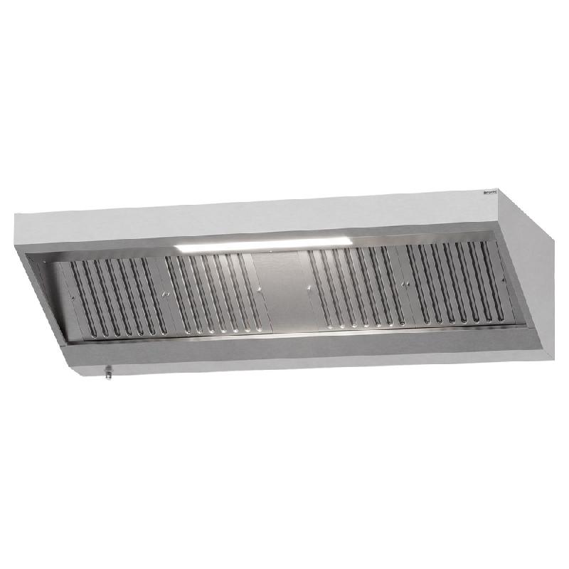 Hotte murale inox statique 2m avec filtre et éclairage | Profondeur 700 mm_3