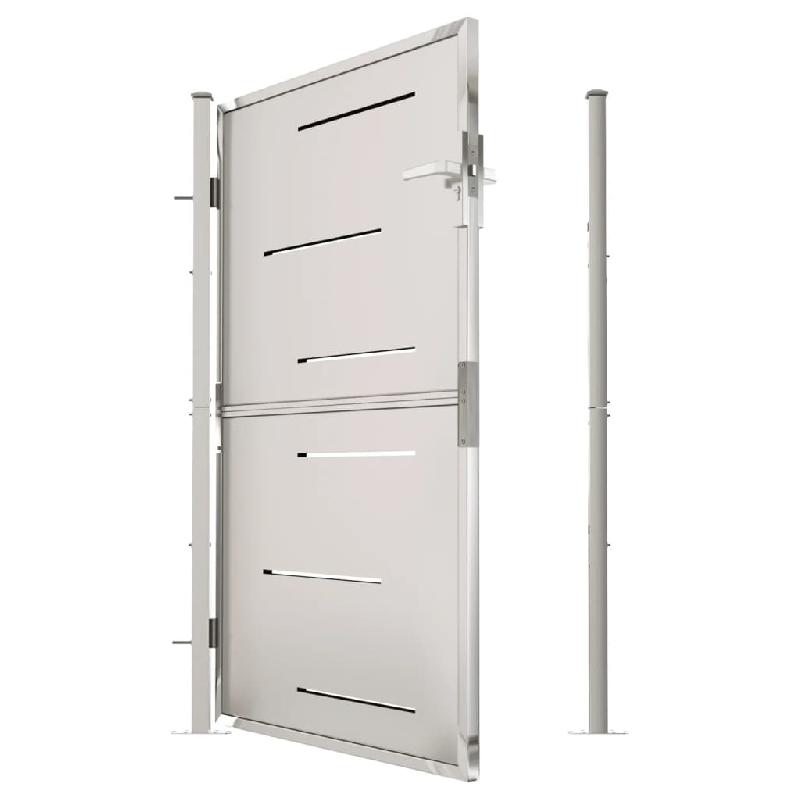 Vidaxl portail de jardin 100x150 cm acier inoxydable 316862_3