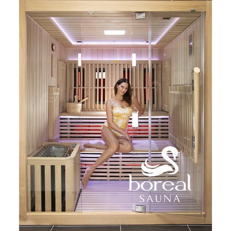 SAUNA COMBI BOREAL® ELÉGANCE 5 - 180X180 INFRAROUGE + VAPEUR_3
