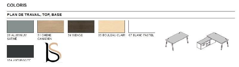 Bureau bench 2 personnes Yan C - MDD. - Blanc, 120, Anthracite_3