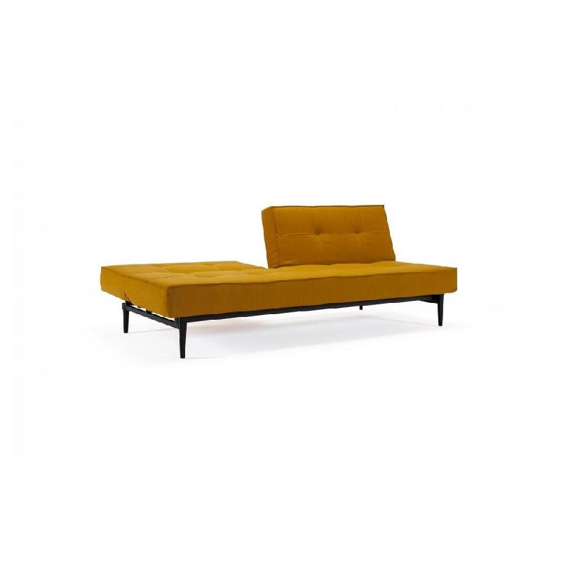 Canapé-lit Innovation Living Splitback Styletto - convertible 115x210 cm, pieds chêne noir, tissu Elegance Burned Curry_3