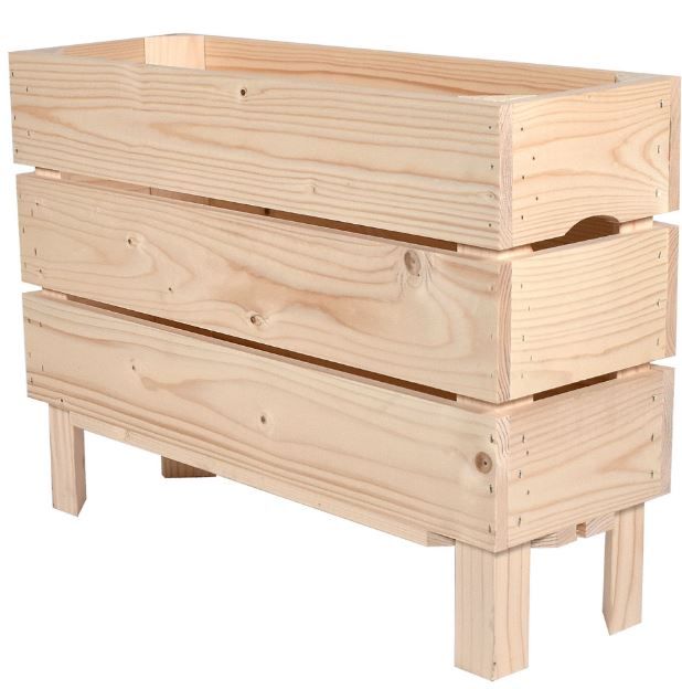 Caisse jardinière en bois H3 - Simply A Box - L18 x H39 x P54 cm - Bois brut et 6 coloris de lasure_3