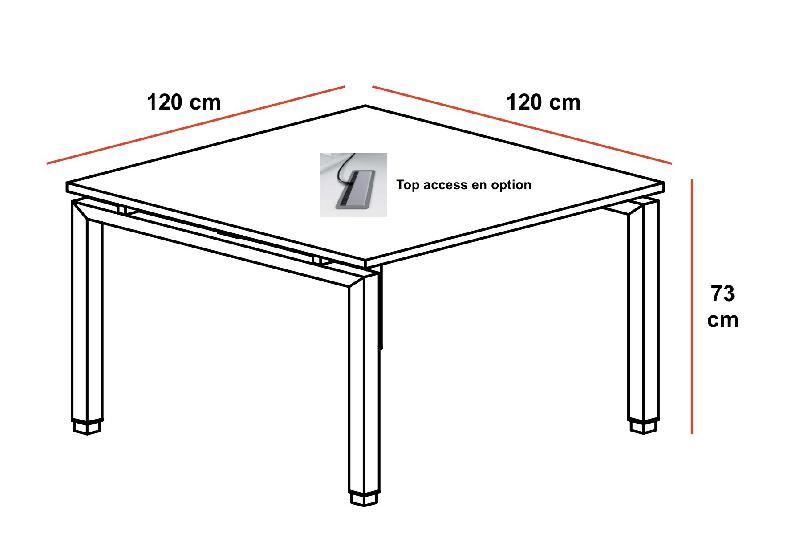 Table de réunion Eco - Mobel Linea - Blanc 9010, 120, Blanc_3