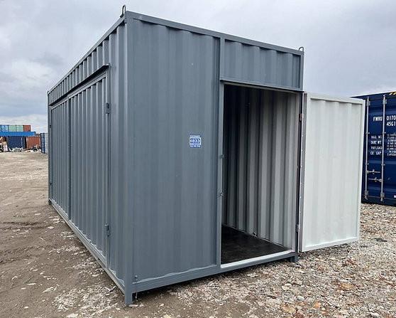 Container maritime 20 pieds - High Cube (HC) - 3 portes - robuste et durable - adapté pour le  stockage de marchandises volumineuses_3