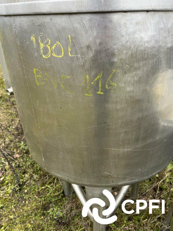 Bac de lancement 180 L - BNC094 - Hauteur 780 mm - 3 pieds - 2 sondes de niveaux_3