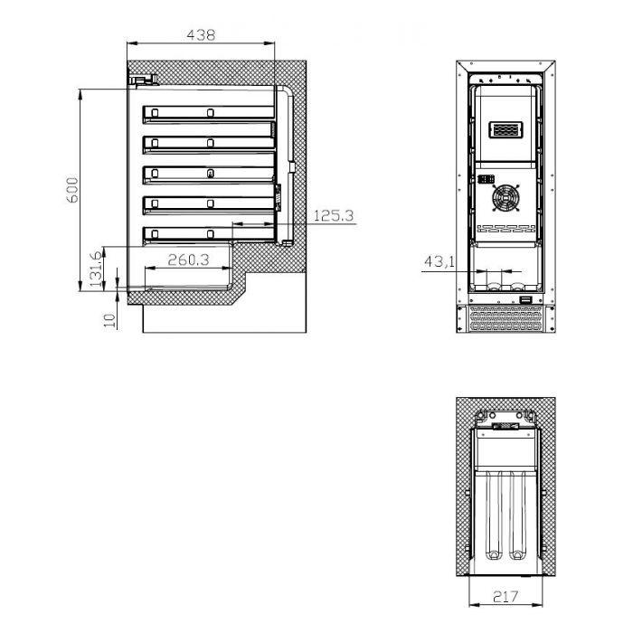 Rafraîchisseurs à vin 50l single zone l295 7525.0015 COMBISTEEL_3
