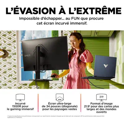 ÀÉcran gamer incurvé WQHD 165 Hz OMEN 34 pouces - OMEN 34c_3