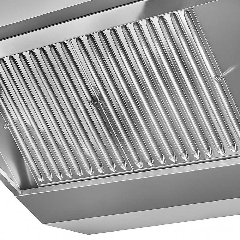 Hotte murale inox - 2m80 - avec moteur, régulateur, filtre et éclairage | Profondeur 900 mm_3
