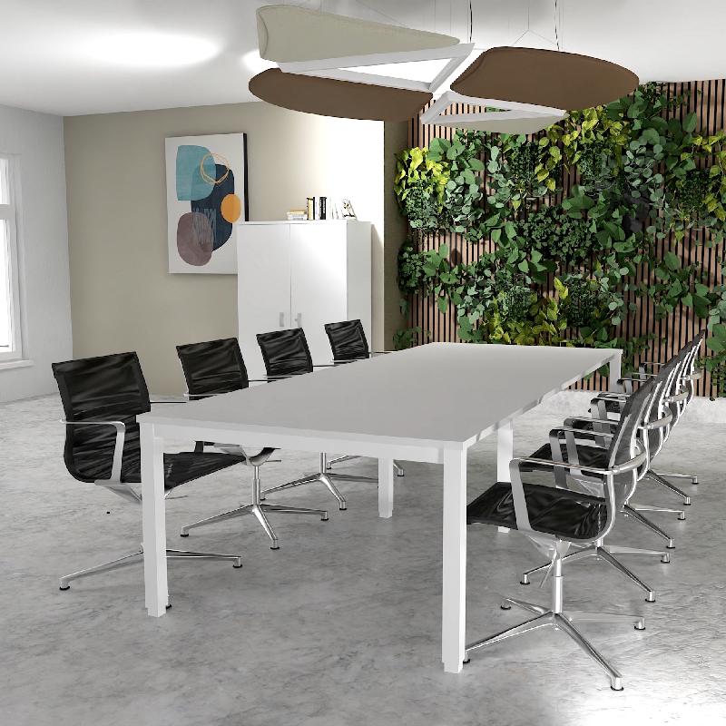 Table de reunion tempo 8-10 personnes - MOBEL LINEA - blanc 9010, blanc, 300_3