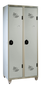 Vestiaire professionnel avec 2 armoires à cloison centrale - Idéal pour cuisine et restaurant - Fabrication française - ra3vosb2_3