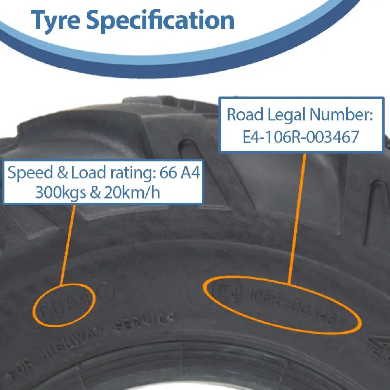 4.80/4.00-8 Open Centre Tyre  Tube TR13 Cleated Rotovator Lug Industrial H8022_3