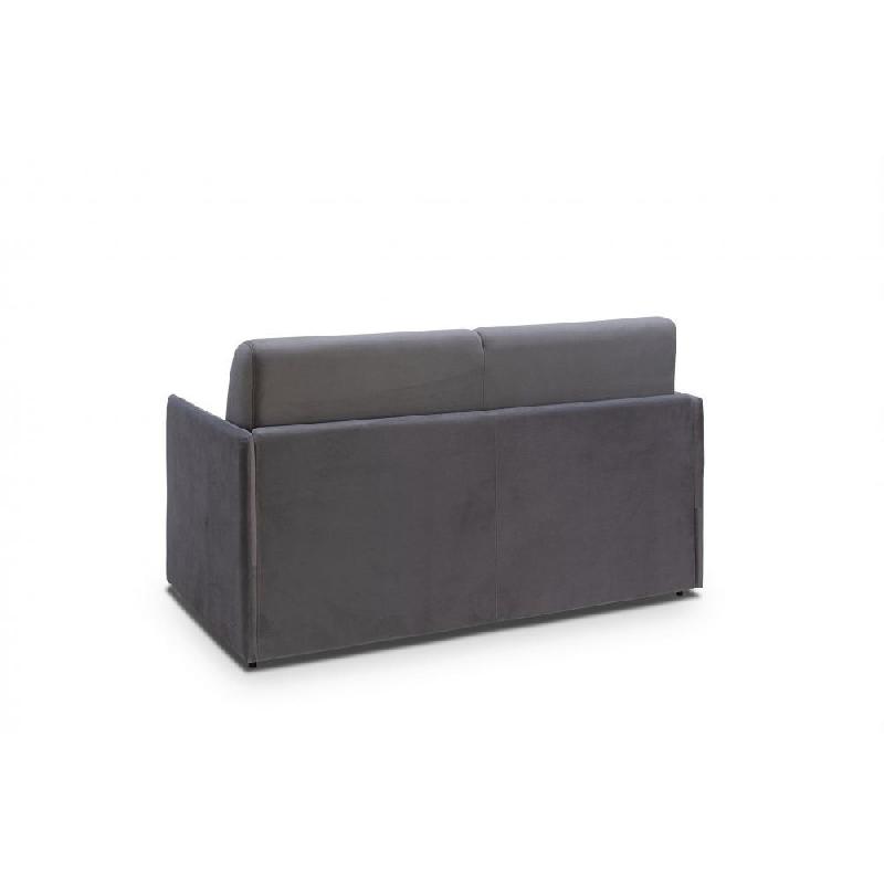 Canapé lit express Colosse - Couchage 160 cm - Matelas 22 cm mémoire de forme - Velours gris anthracite_3