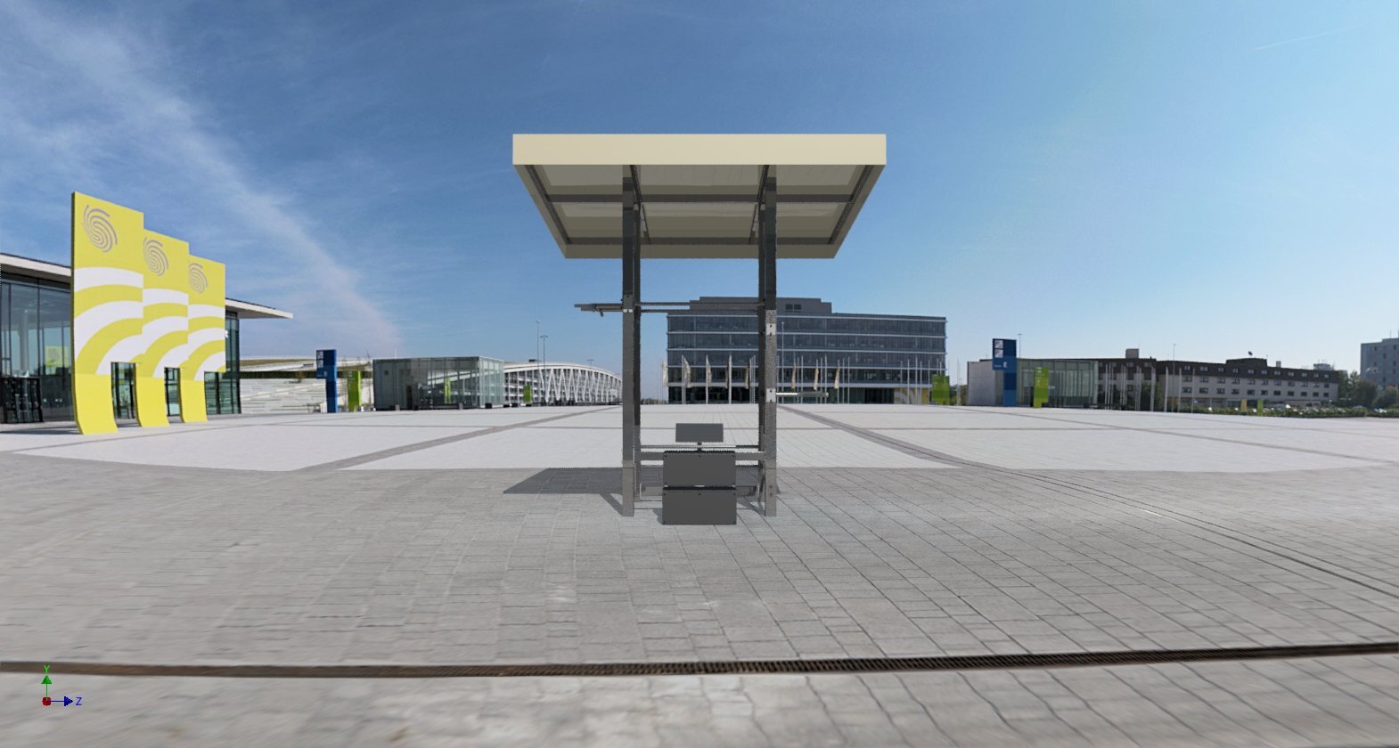 Station compacte 4 faces en acier inoxydable avec abri intégré - Référence SCT4XA - Conforme NF EN 16630:2015_3