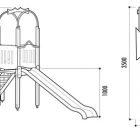 Structure en Bois Simona pour enfants de 2 à 8 ans avec escalier sécurisé, tourelle et glissière en fibre de verre_3
