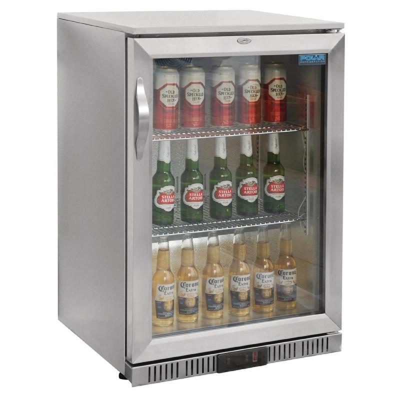 Arrière-bar une porte pivotante Série G inox 138L | Polar - GL007_3